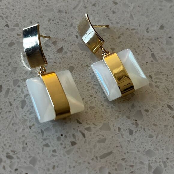 Geometric Drop Earrings - Picture 6 of 11